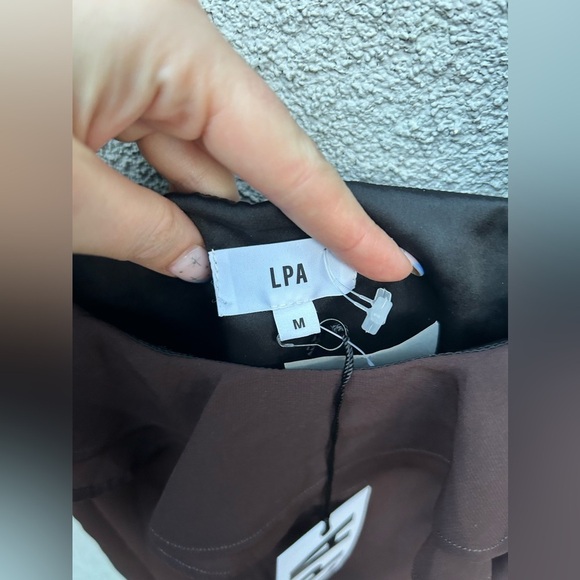 LPA Jess Flounce Mini Dress in Chocolate Brown New With Tags! - Picture 6 of 6